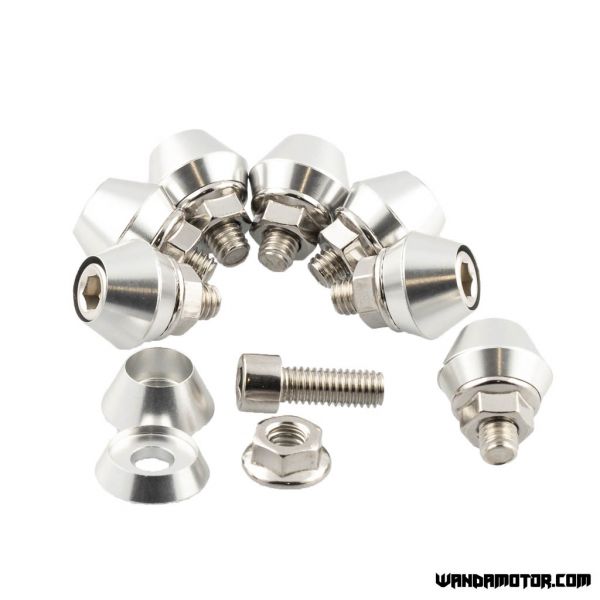 Wheel bolt set Monkey silver-1